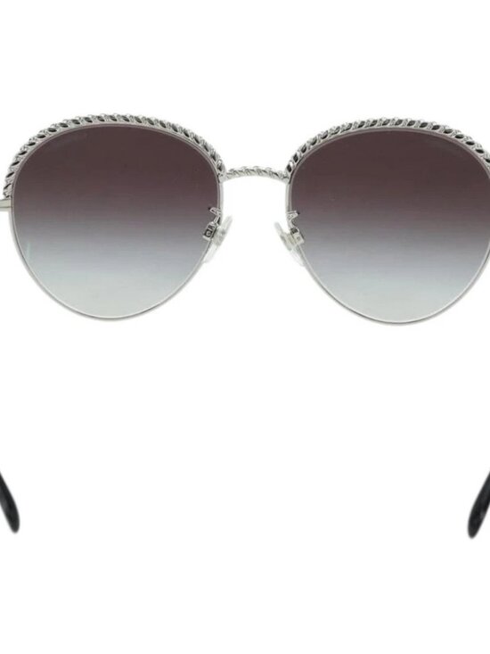 CHANEL Sunglasses metal Silver tone 4242 CC Auth 177100V main image 13